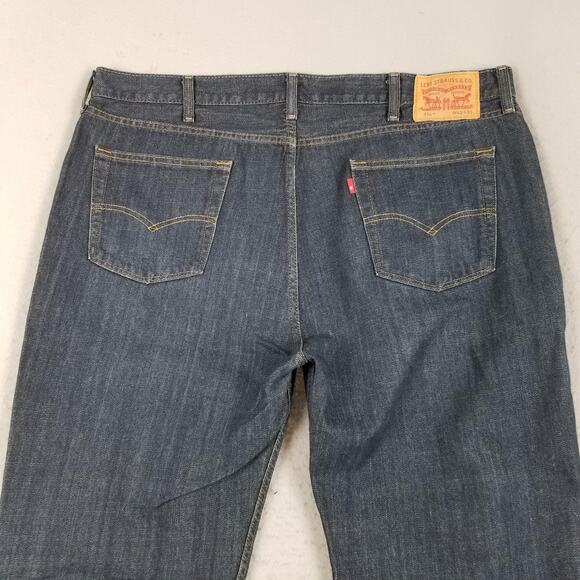 Levis 514 Jeans Mens 42x30 Blue Straight Leg 100% Cotton Zip Fly Classic Denim - Picture 6 of 14